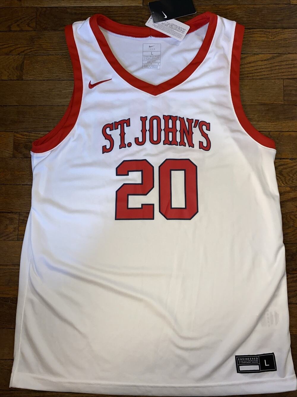 Nike St. John’s Size Large Basketball Jersey #20 NCAA